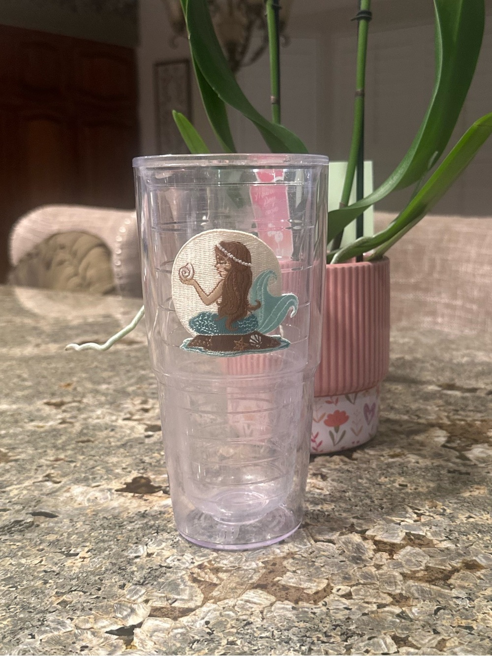 Tervis Mermaid Tumbler Clear Insulated Travel Drink Cup Beach Coastal Reusable